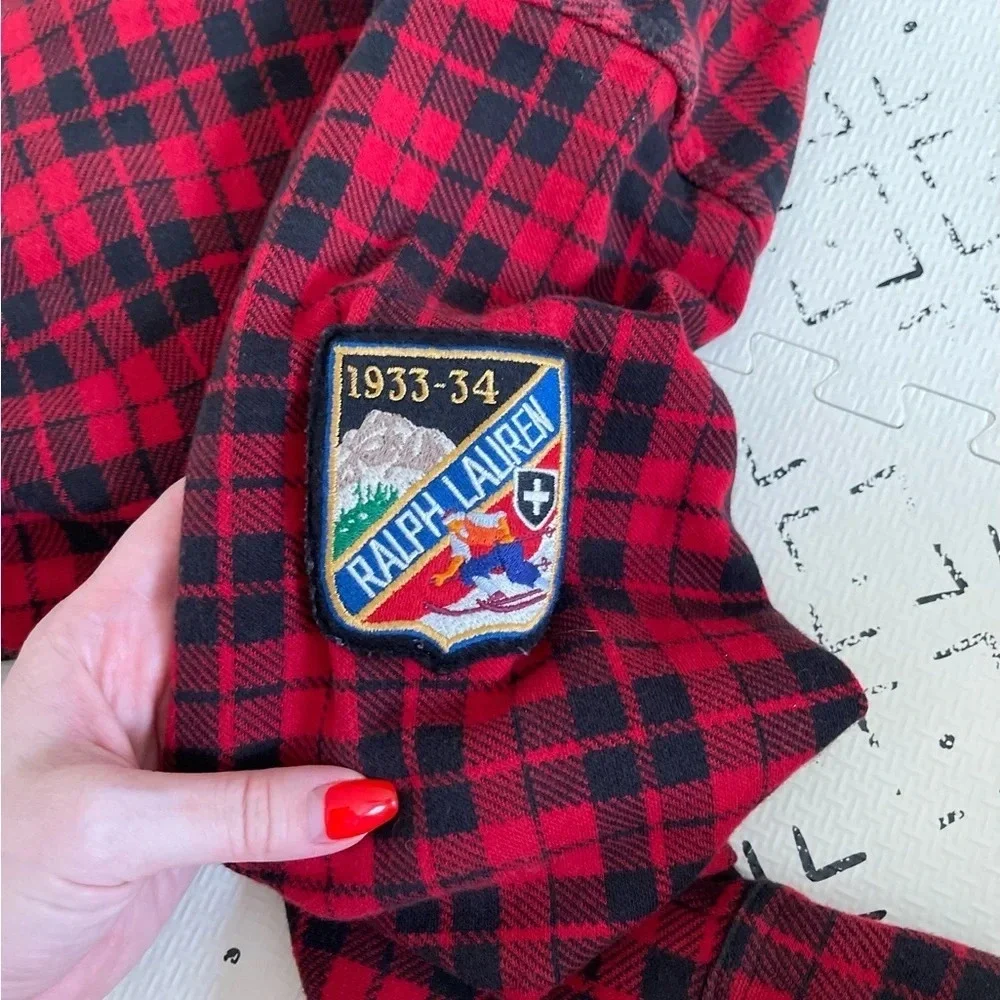 Ralph Lauren Polo‎ kids double layered thermal plaid shirt XL 18-20